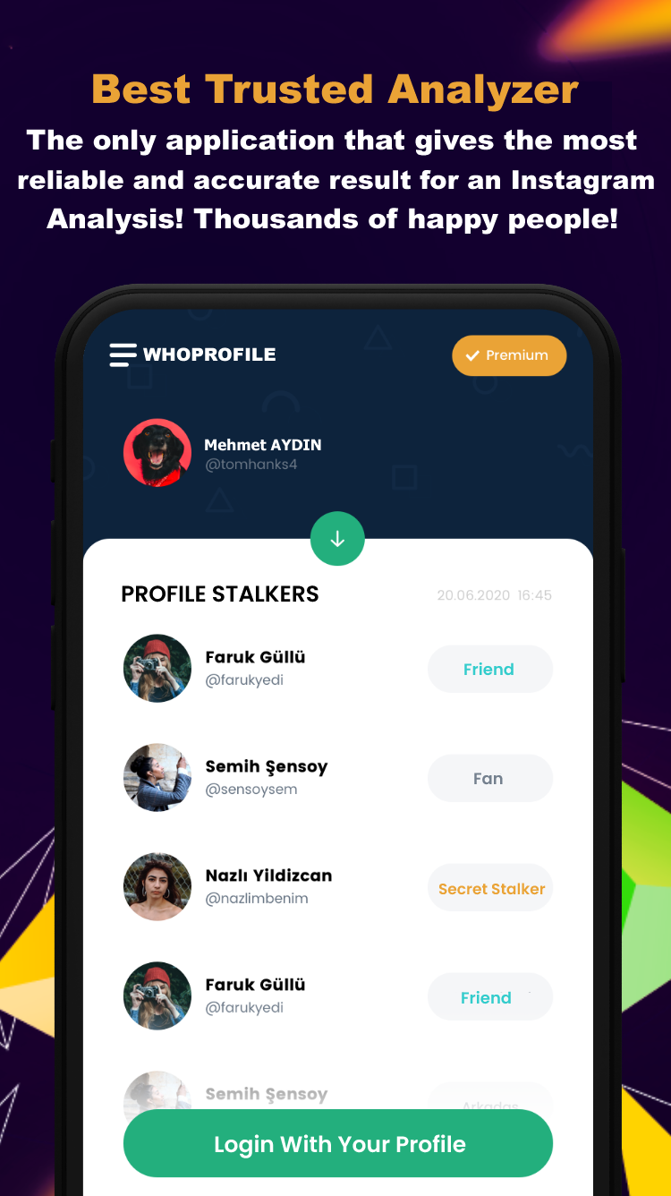 اسکرین شات 2 برنامه WProfile-Who Viewed My Profile