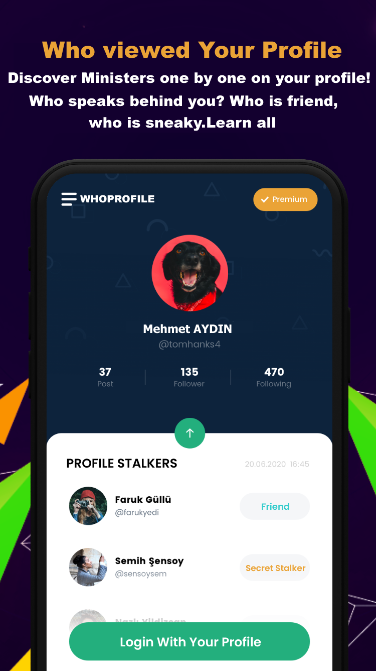 اسکرین شات 1 برنامه WProfile-Who Viewed My Profile