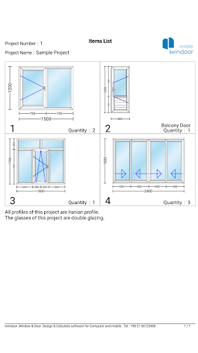 اسکرین شات 5 برنامه PVC window door design-iwindor