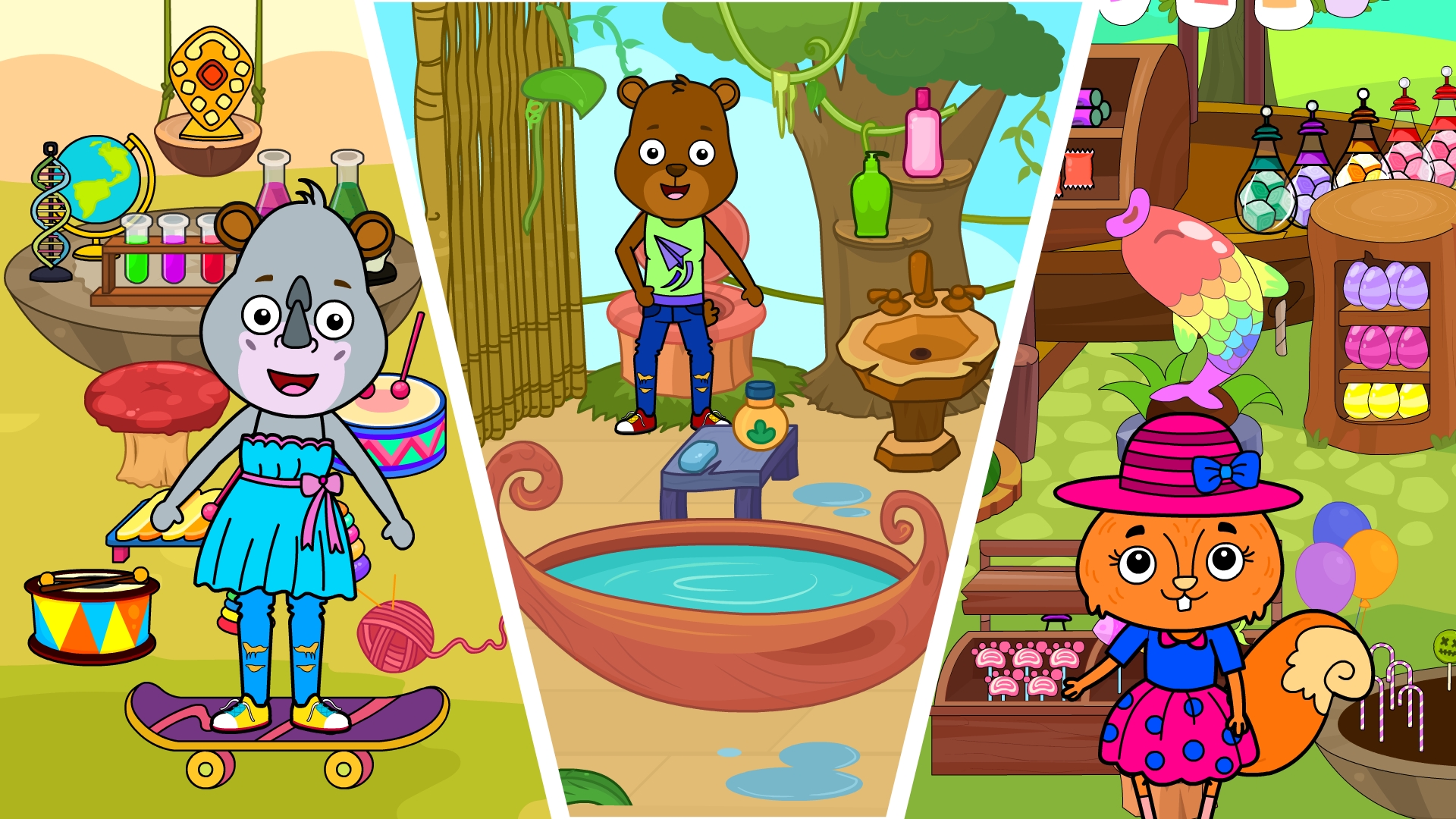 اسکرین شات 1 بازی Tizi Animal Town - House Games