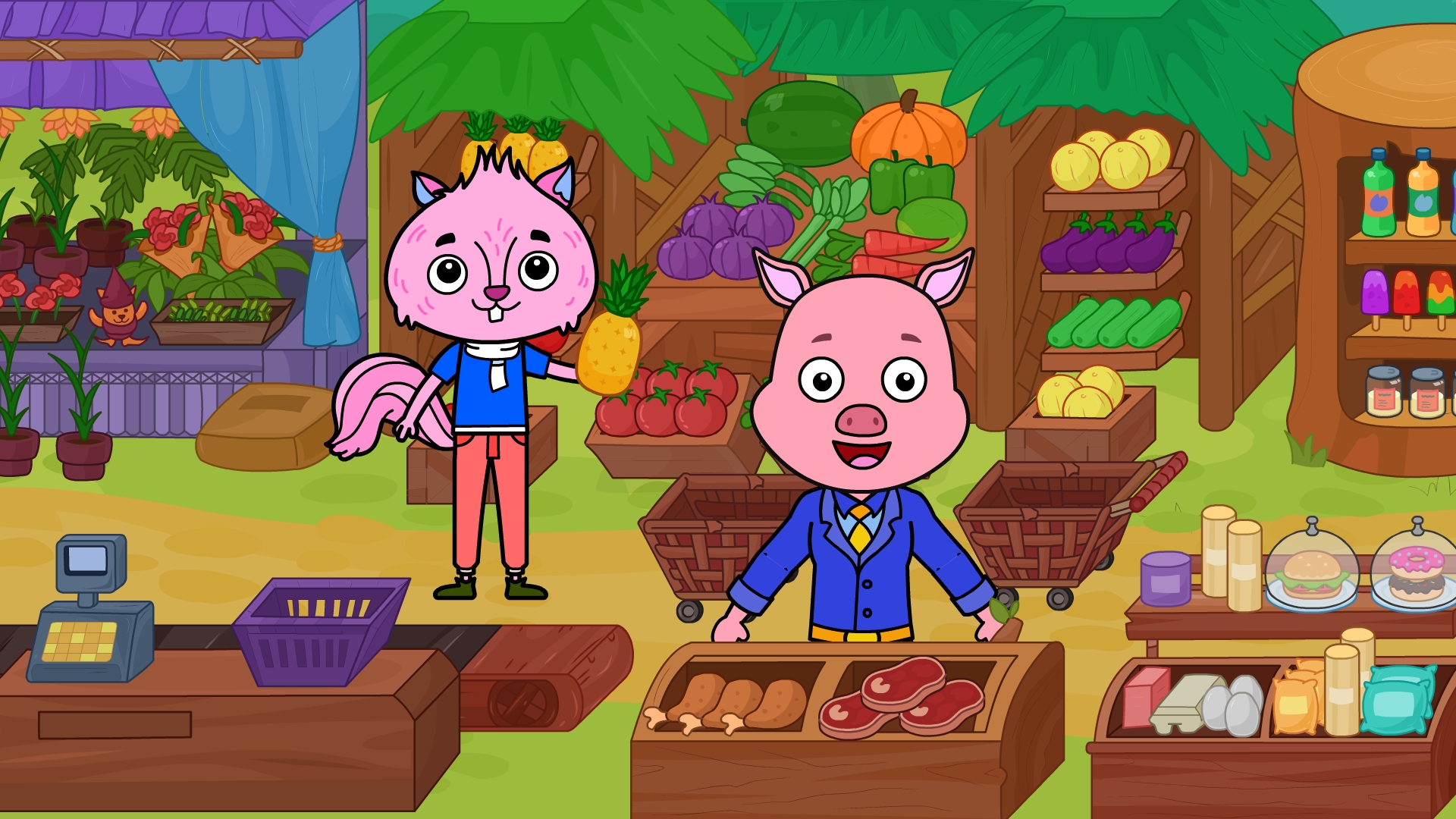 اسکرین شات 5 بازی Tizi Animal Town - House Games