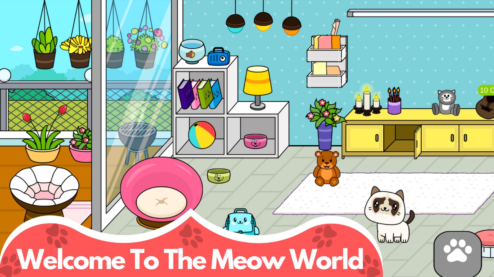 اسکرین شات 1 بازی Tizi Cat Games - Cute Cat Town