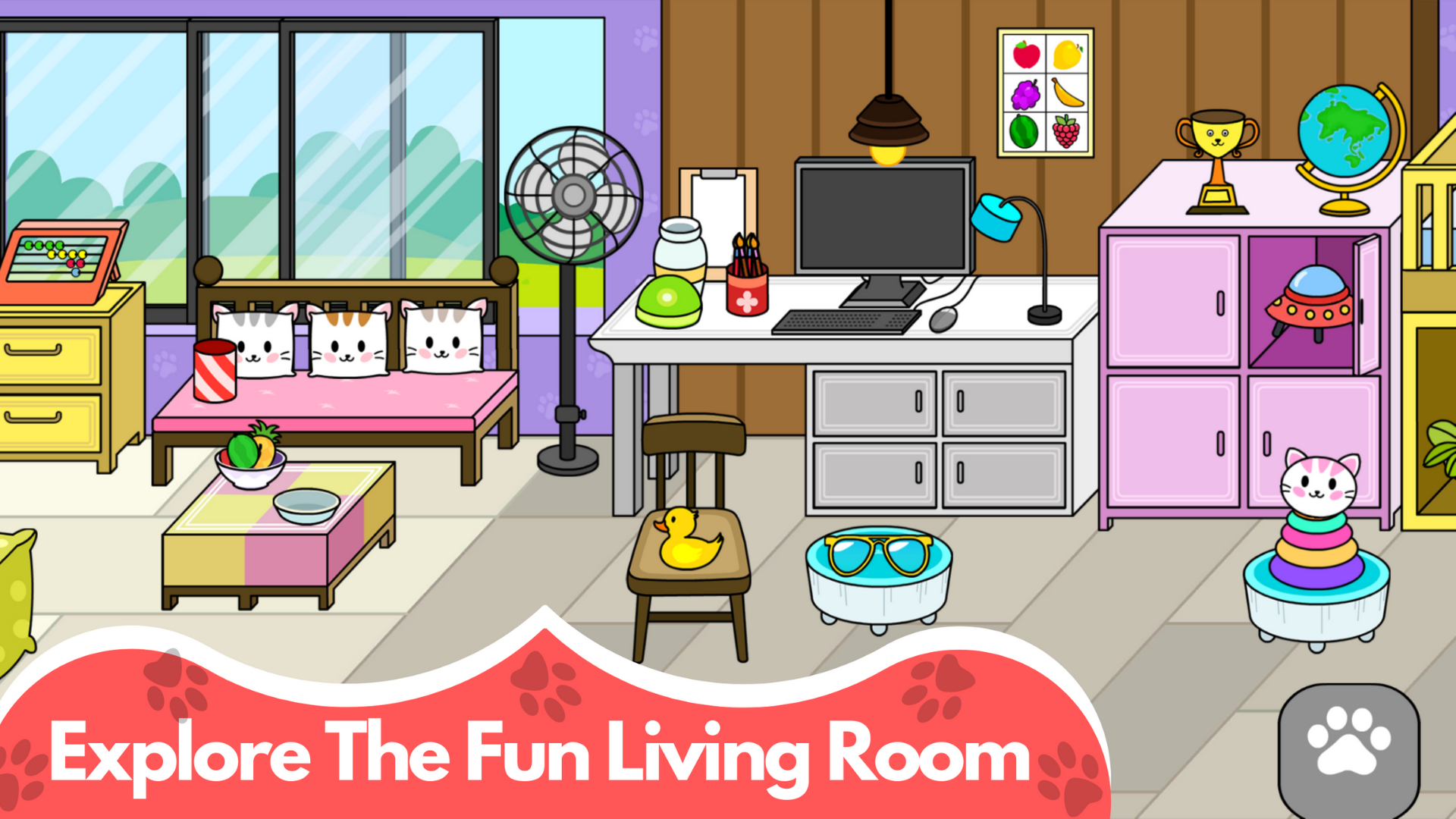 اسکرین شات 2 بازی Tizi Cat Games - Cute Cat Town