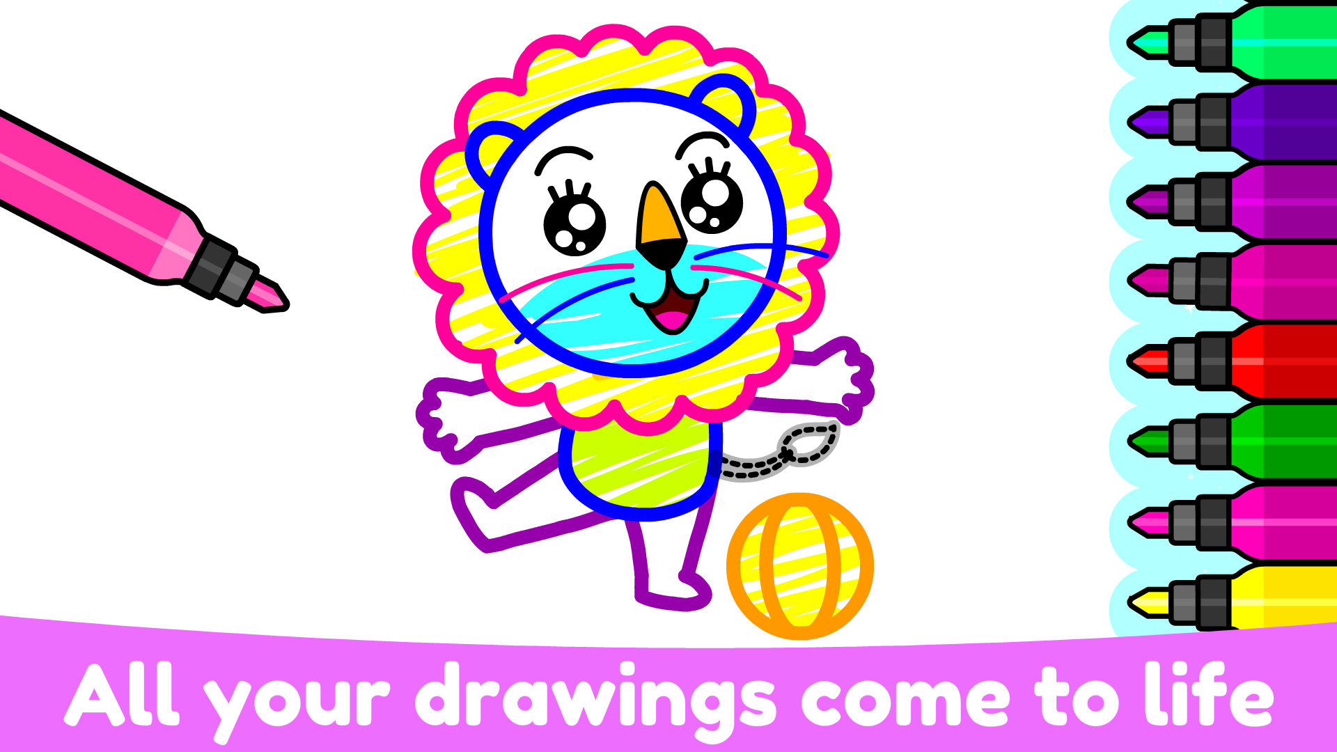 اسکرین شات 3 بازی Kids Drawing & Coloring Games