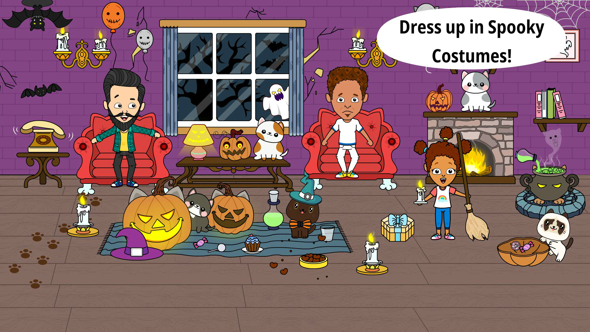 اسکرین شات 5 بازی My Cat Town - Tizi Pet Games