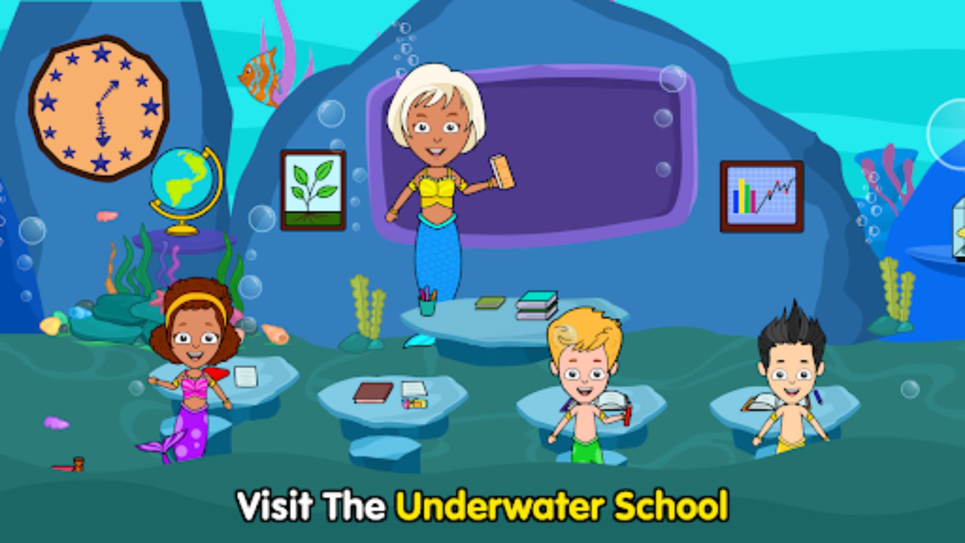 اسکرین شات 5 بازی Tizi Town: My Mermaid Games