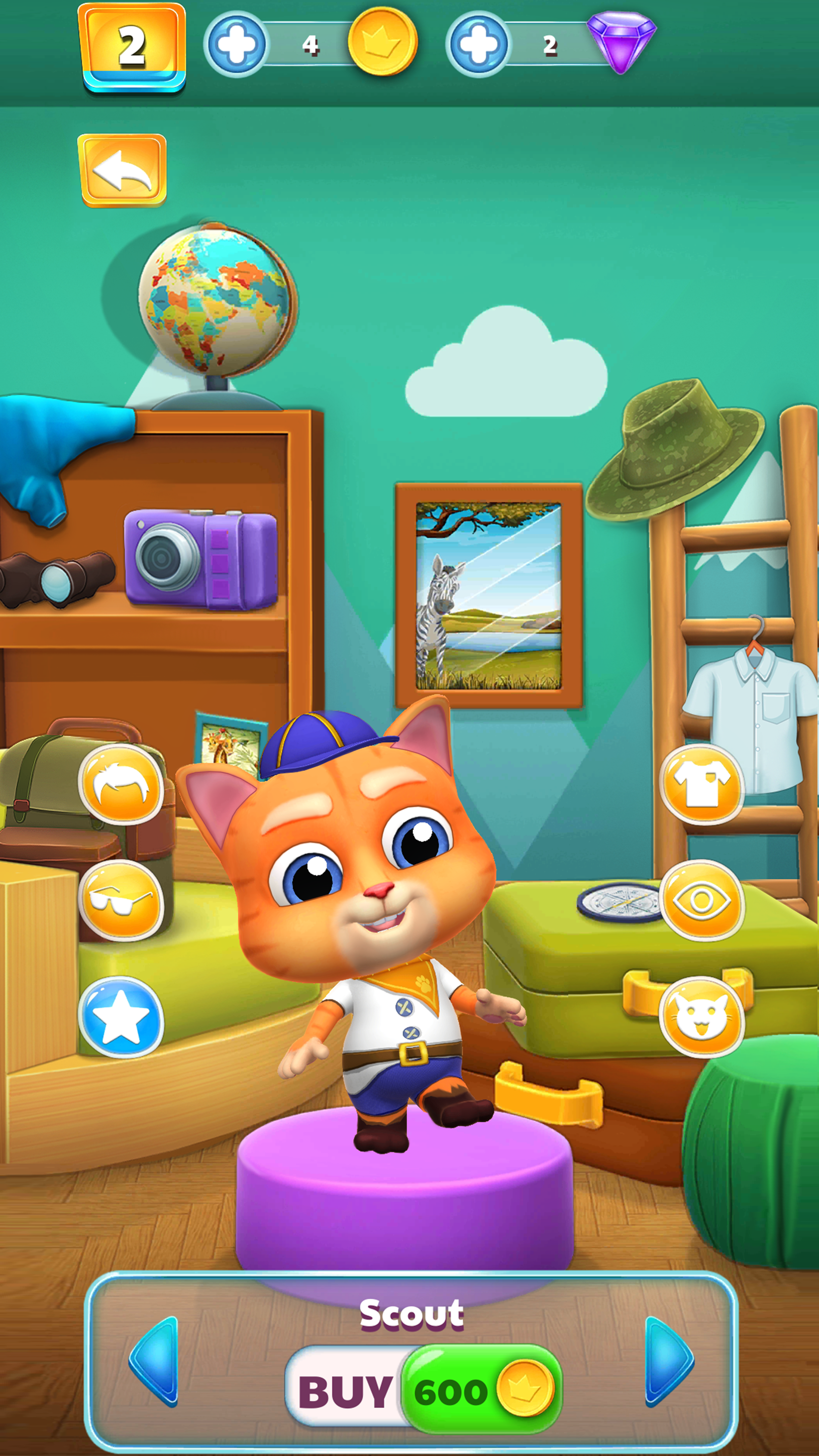 اسکرین شات 5 بازی My Pet Jack - Virtual Cat Game