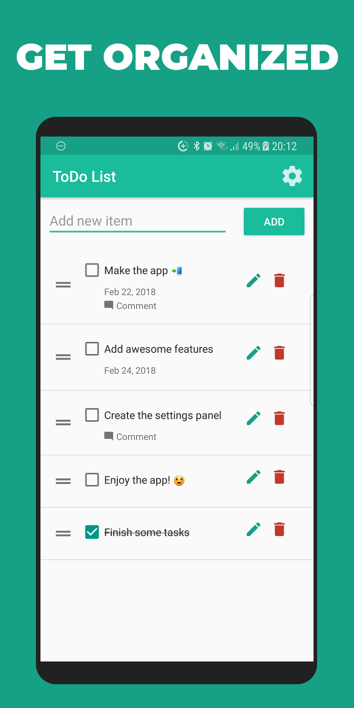 اسکرین شات 1 برنامه ToDo List & Widget for Edge Sc