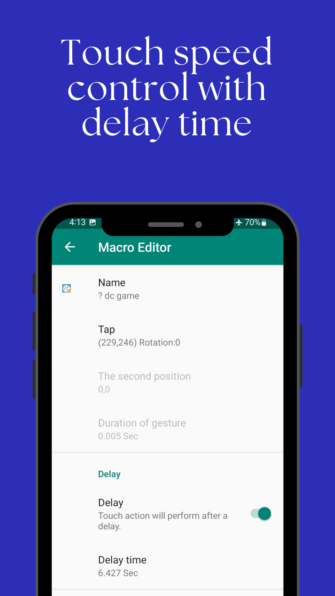 اسکرین شات 5 برنامه Touch Macro Pro - Auto Clicker