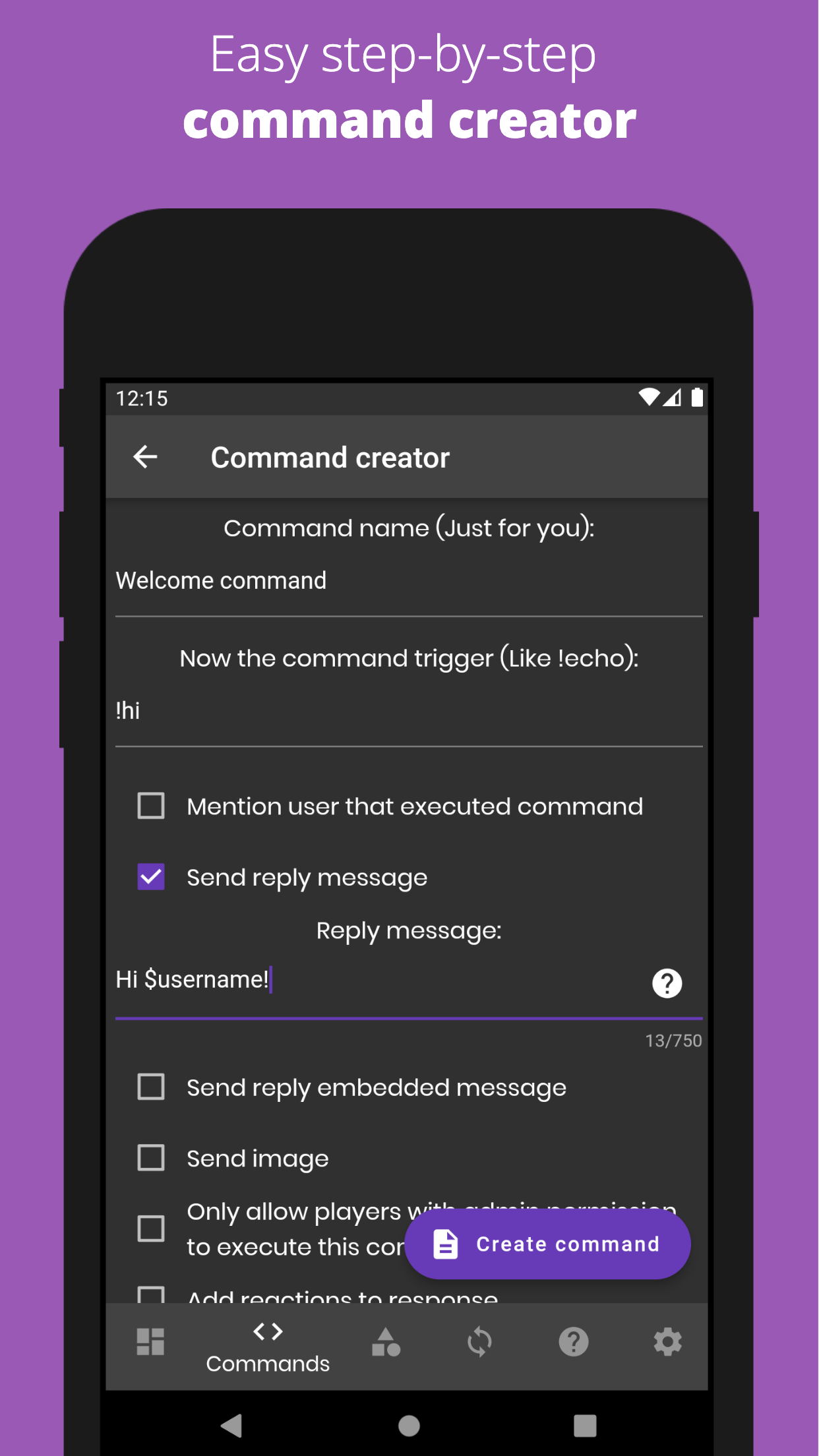اسکرین شات 2 برنامه Bot Designer For Discord