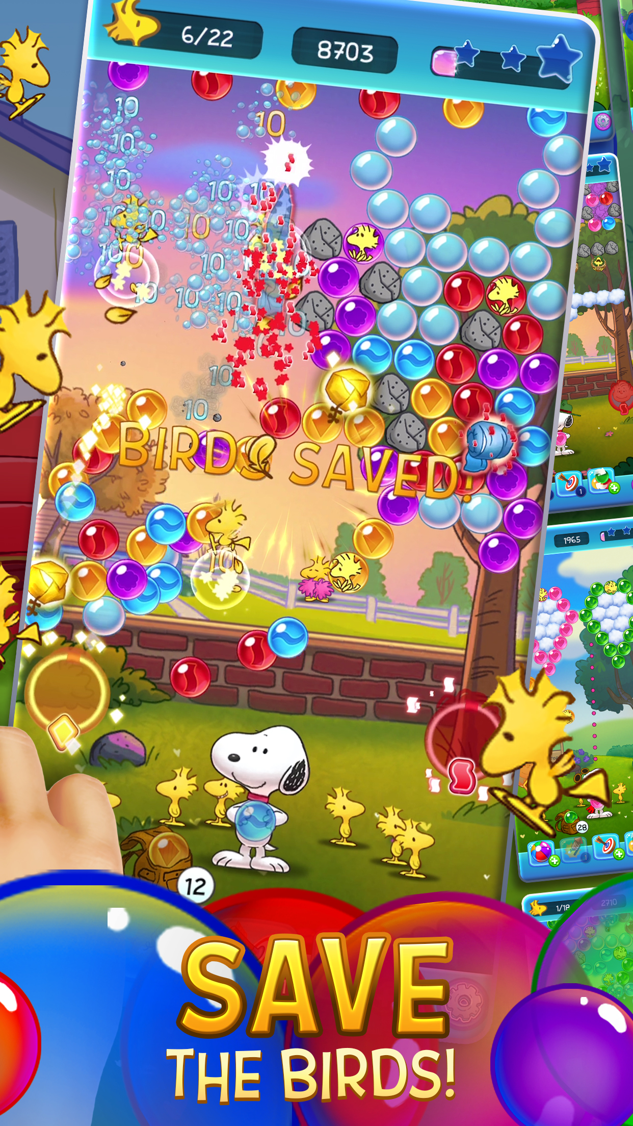 اسکرین شات 2 بازی Bubble Shooter - Snoopy POP!