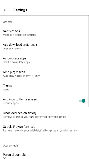 اسکرین شات 2 برنامه Play Store Settings Shortcut