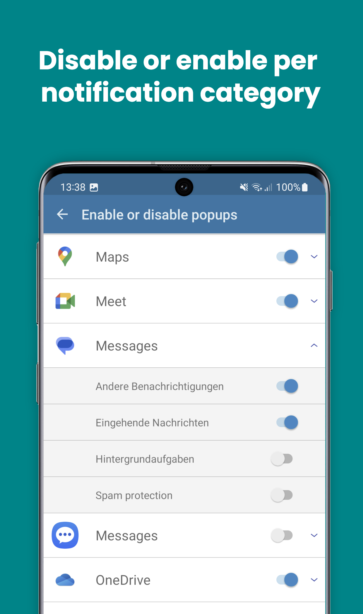 اسکرین شات 4 برنامه Disable Notification Popups