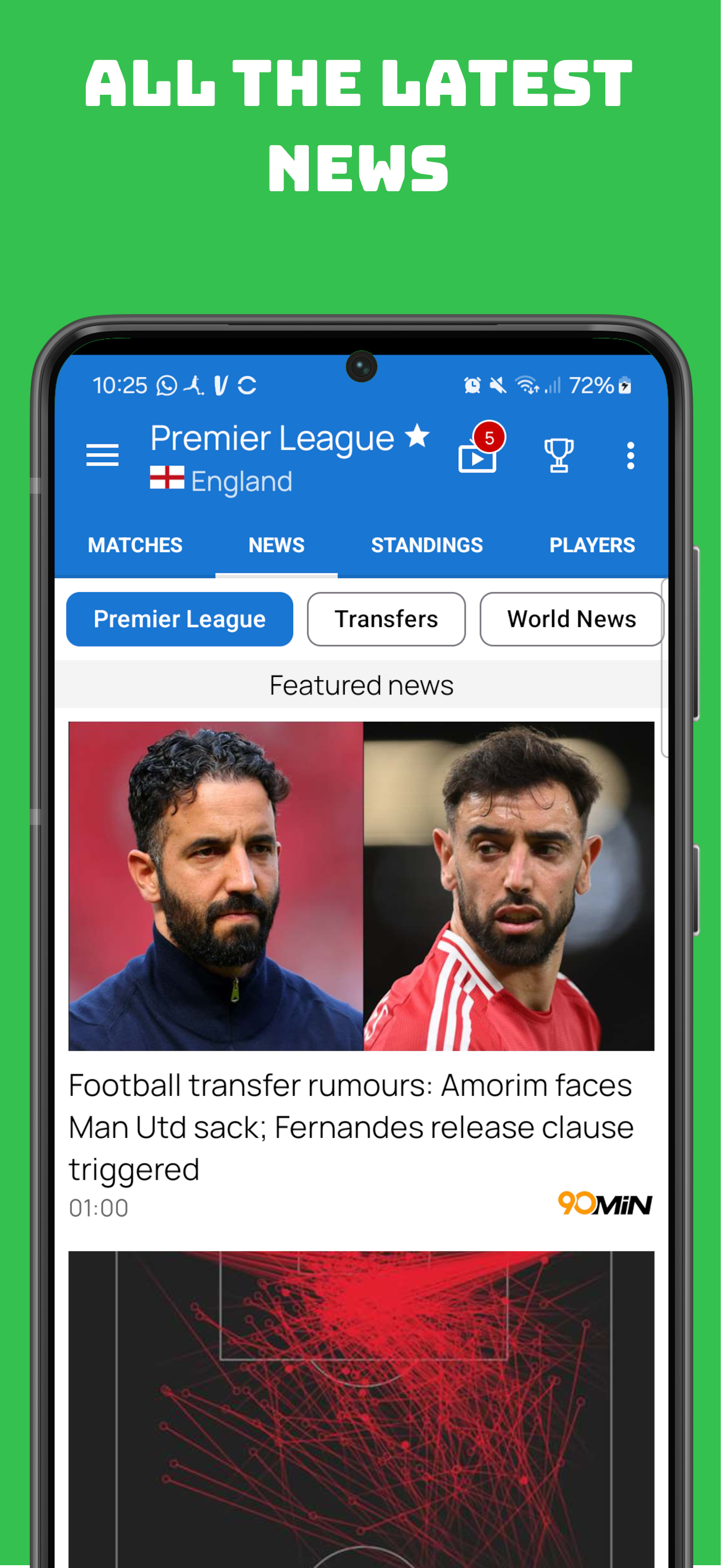 اسکرین شات 6 برنامه Live Action Soccer 2024/2025