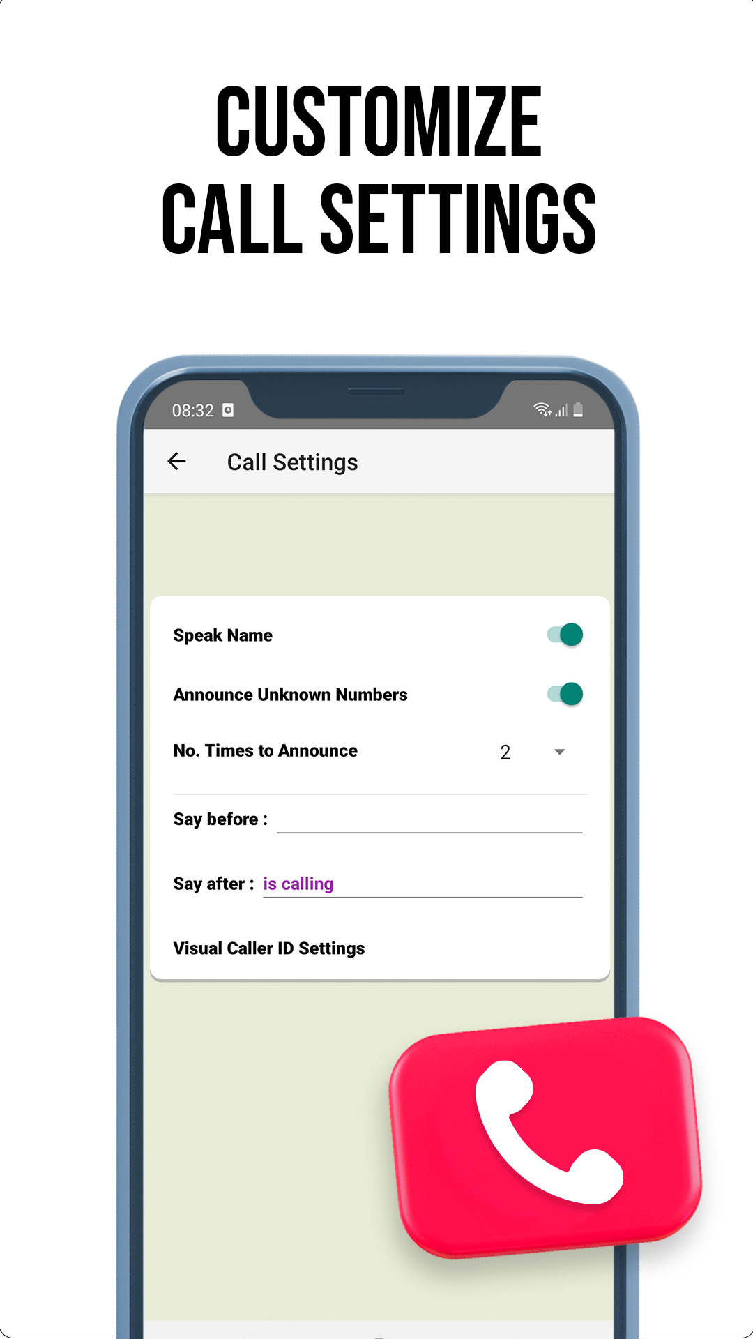 اسکرین شات 7 برنامه Caller Name Announcer Pro