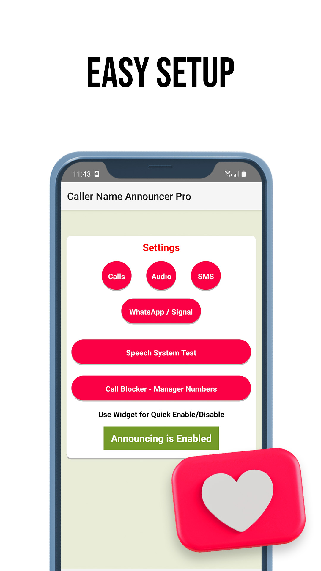 اسکرین شات 2 برنامه Caller Name Announcer Pro