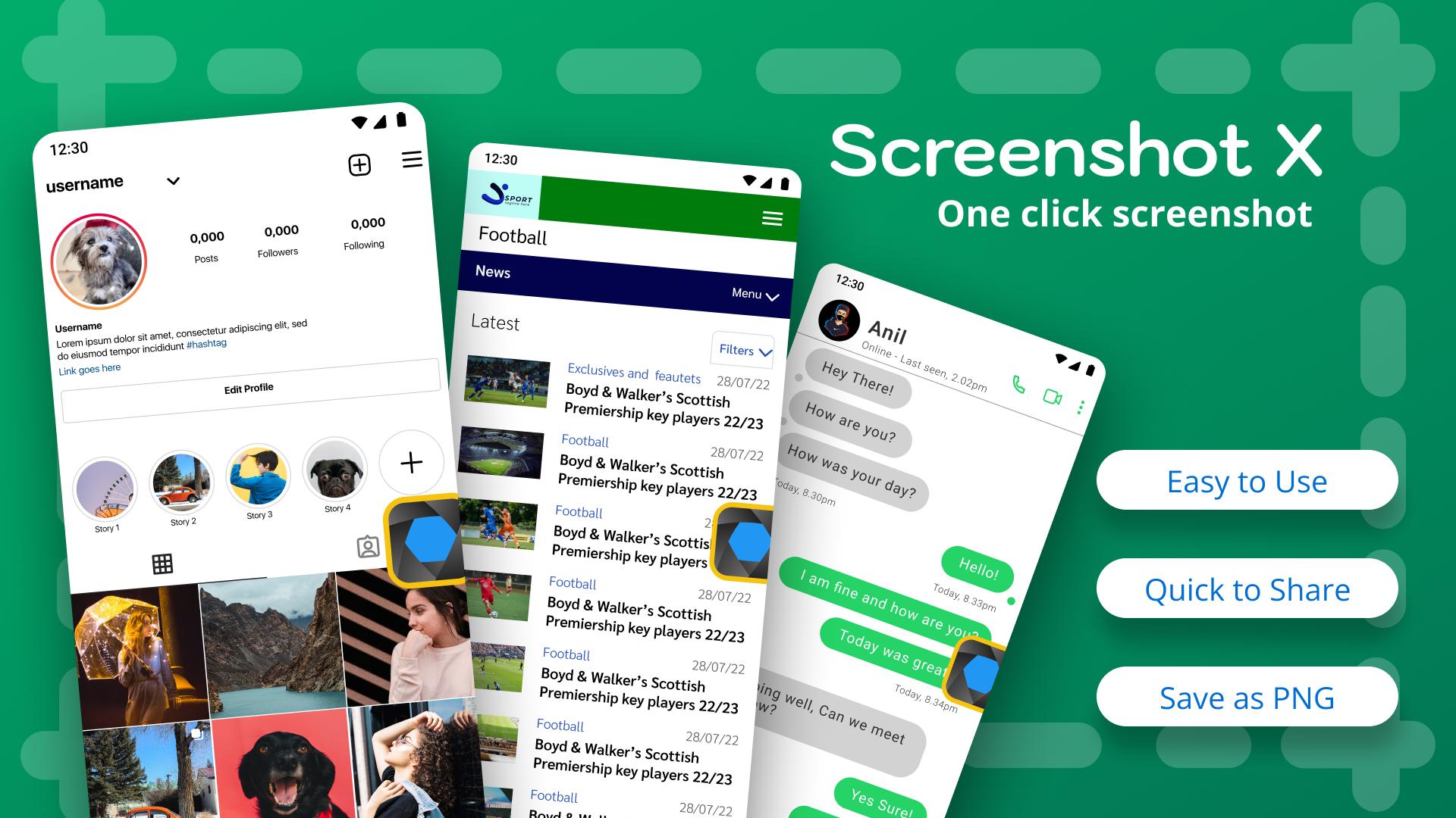 اسکرین شات 1 برنامه Screenshot X - Screen Capture
