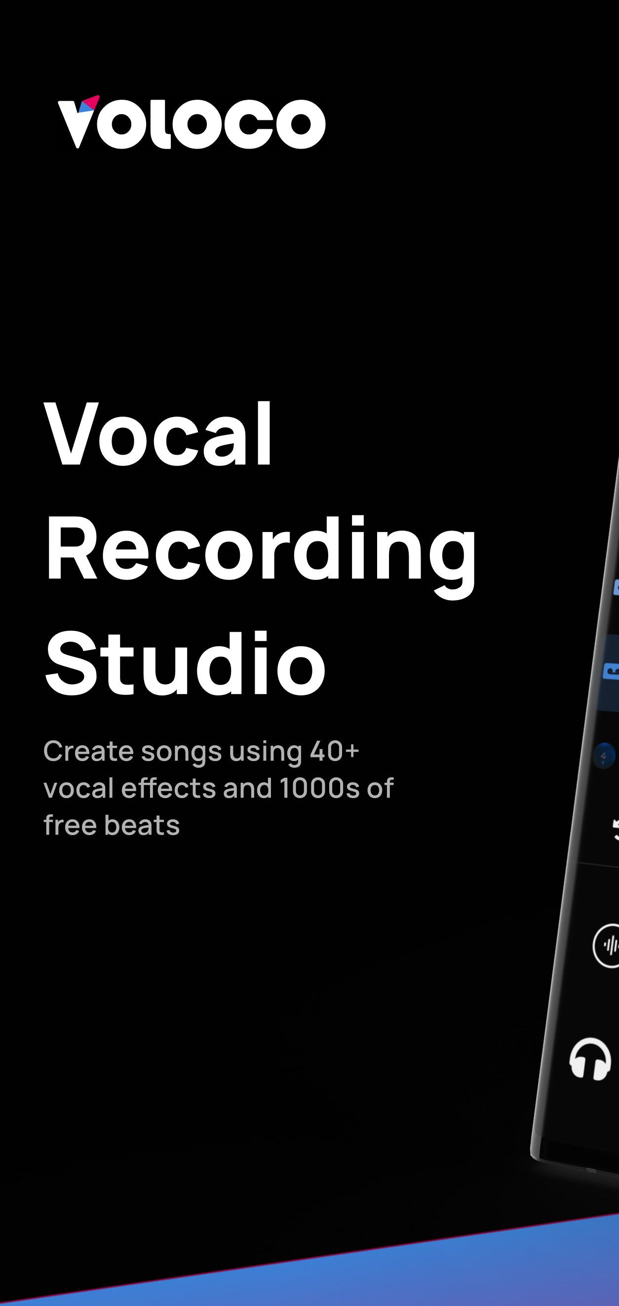 اسکرین شات 1 برنامه Voloco: Auto Vocal Tune Studio