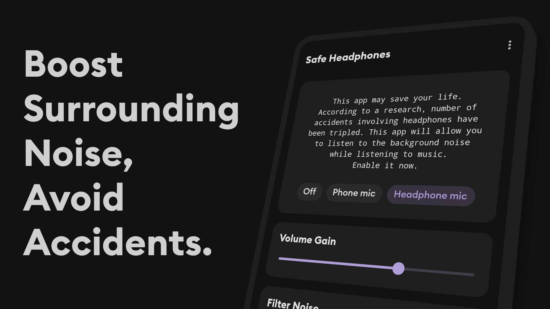 اسکرین شات 2 برنامه Safe Headphones: hear clearly