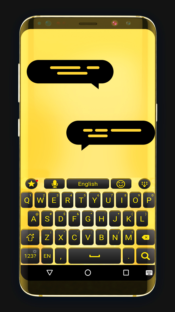 اسکرین شات 2 برنامه Black and yellow keyboard