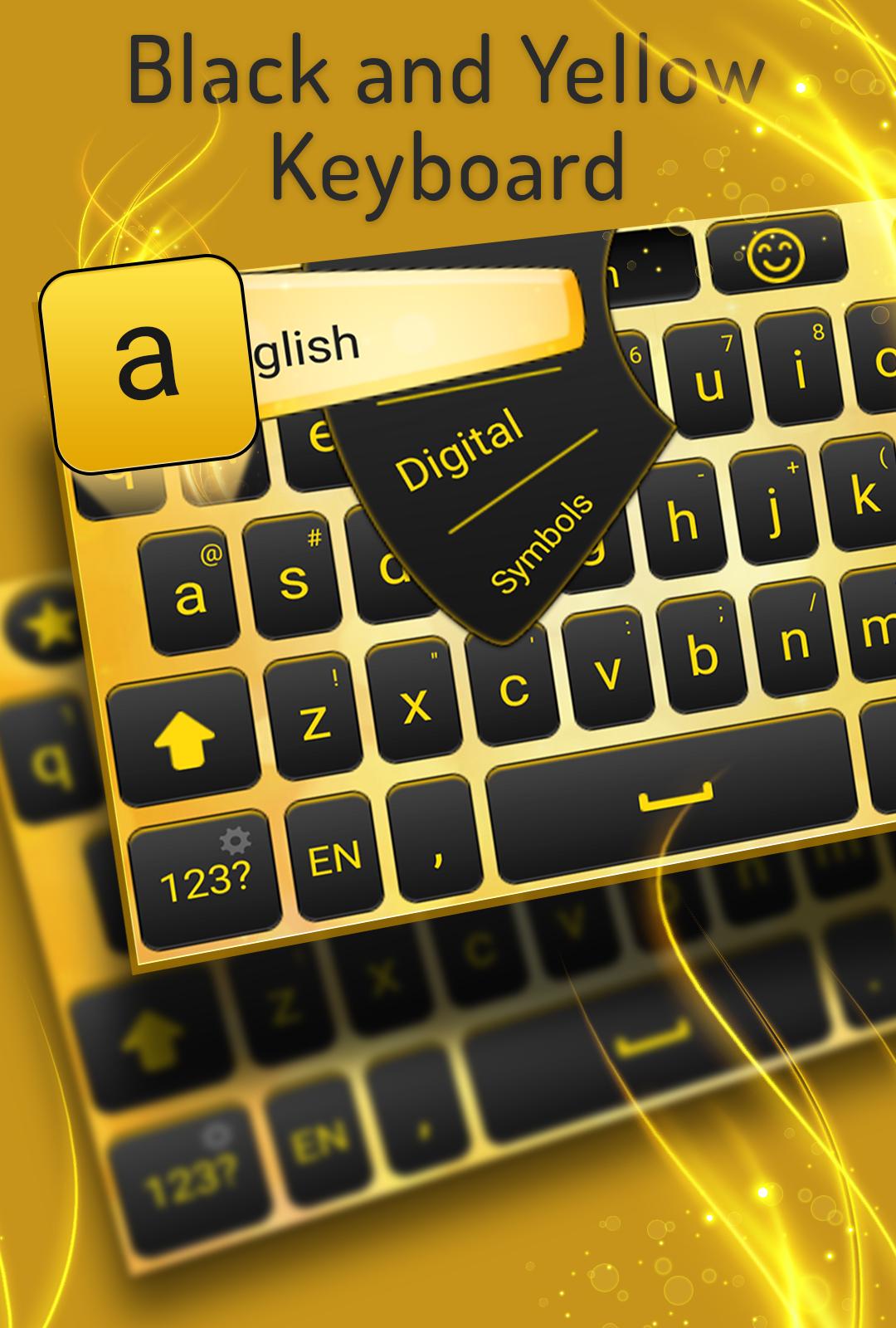 اسکرین شات 1 برنامه Black and yellow keyboard