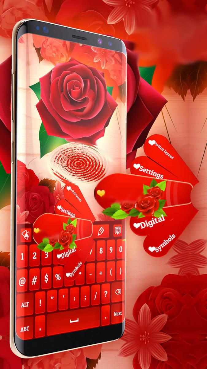 اسکرین شات 5 برنامه Red Rose Keyboard 2021