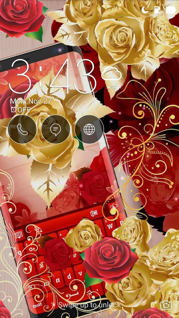 اسکرین شات 3 برنامه Red Rose Keyboard 2021