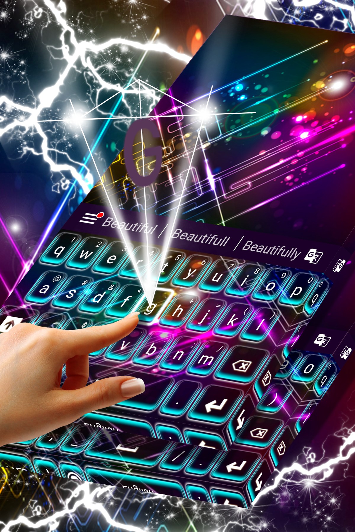 اسکرین شات 2 برنامه Keyboard Color Theme