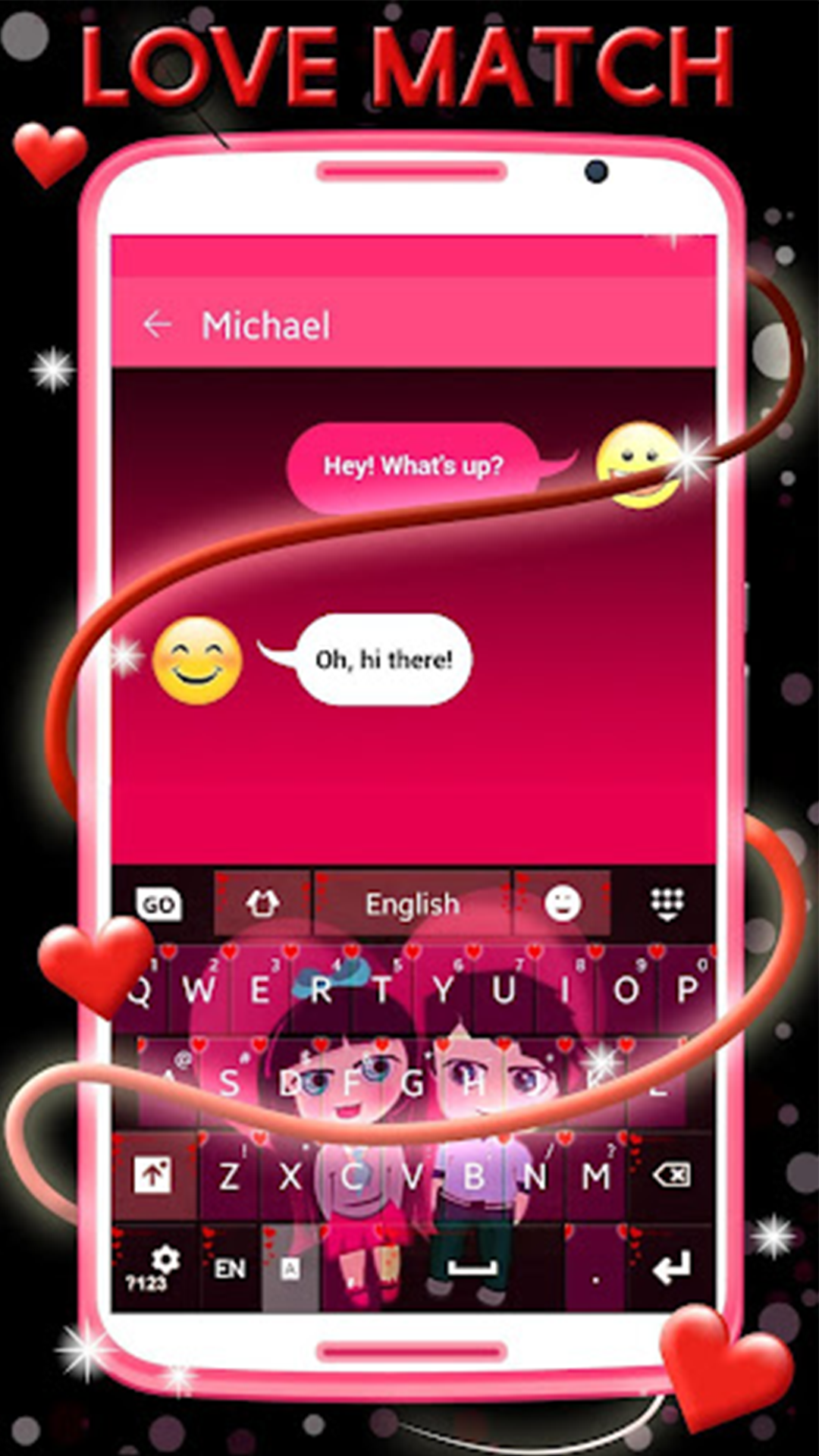 اسکرین شات 4 برنامه Love Keyboard Theme