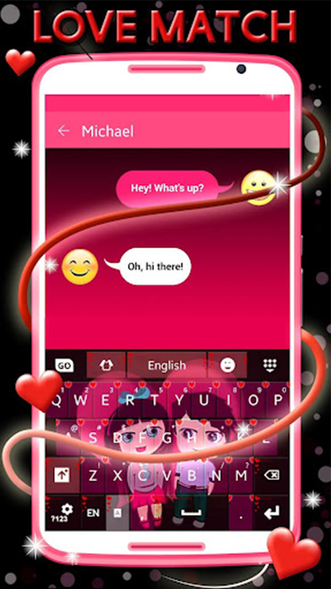اسکرین شات 5 برنامه Love Keyboard Theme