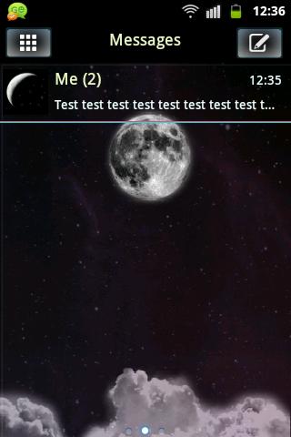 اسکرین شات 1 برنامه Night Moon GO SMS Theme