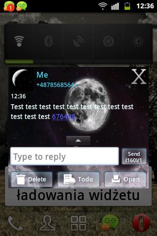 اسکرین شات 4 برنامه Night Moon GO SMS Theme