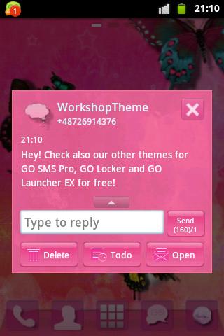 اسکرین شات 3 برنامه Pink Cute Sweet Theme GO SMS
