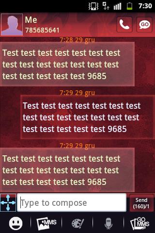 اسکرین شات 2 برنامه Theme Red GO SMS Pro