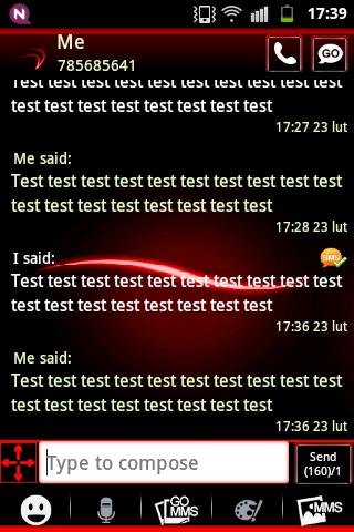 اسکرین شات 3 برنامه Simple Red Theme GO SMS