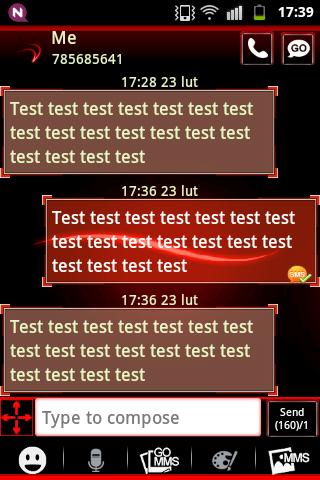اسکرین شات 2 برنامه Simple Red Theme GO SMS