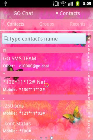 اسکرین شات 4 برنامه Nice Pink Theme GO SMS Pro
