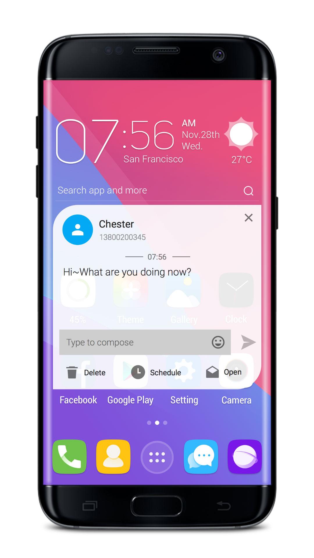 اسکرین شات 4 برنامه GO SMS Pro - Messenger, Free T