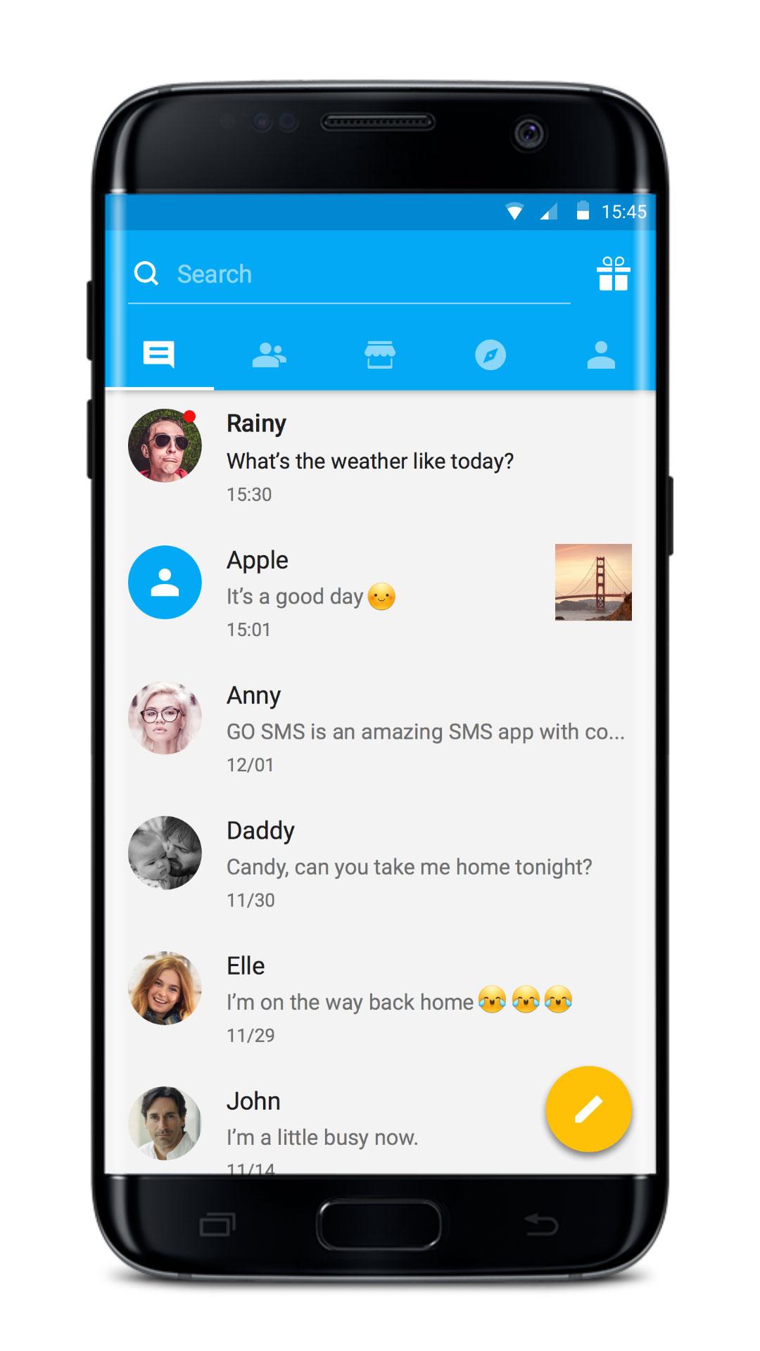 اسکرین شات 3 برنامه GO SMS Pro - Messenger, Free T