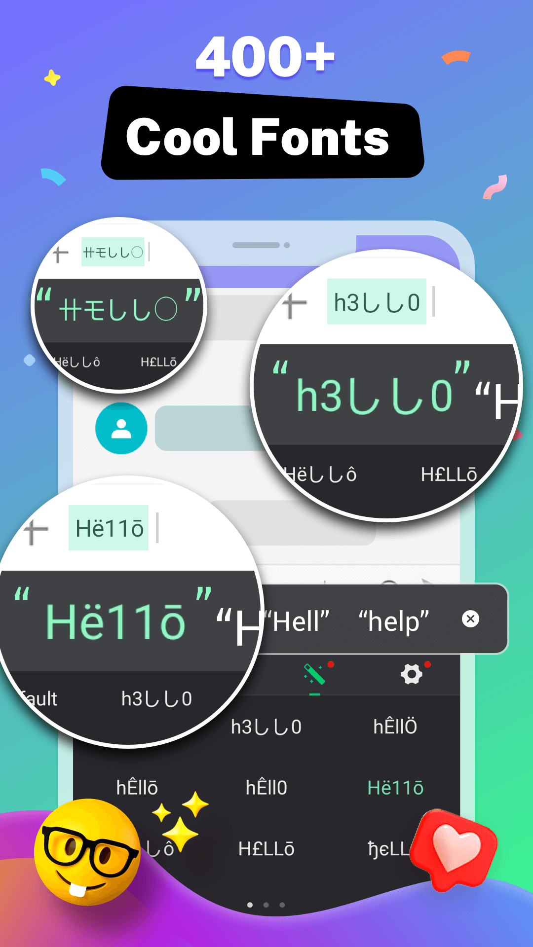 اسکرین شات 3 برنامه GO Keyboard - Themes & Emojis