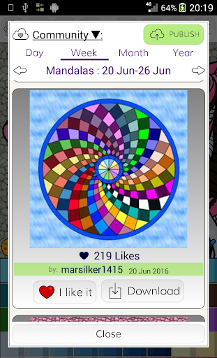 اسکرین شات 6 برنامه Mandalas coloring pages (+200 free templates)