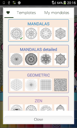 اسکرین شات 2 برنامه Mandalas coloring pages (+200 free templates)