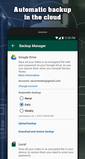 اسکرین شات 4 برنامه Secure Notes: private notes and lists