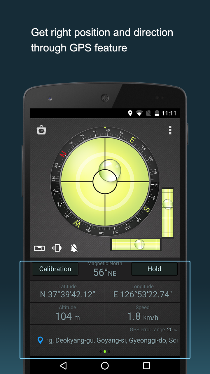 اسکرین شات 4 برنامه Compass Level & GPS