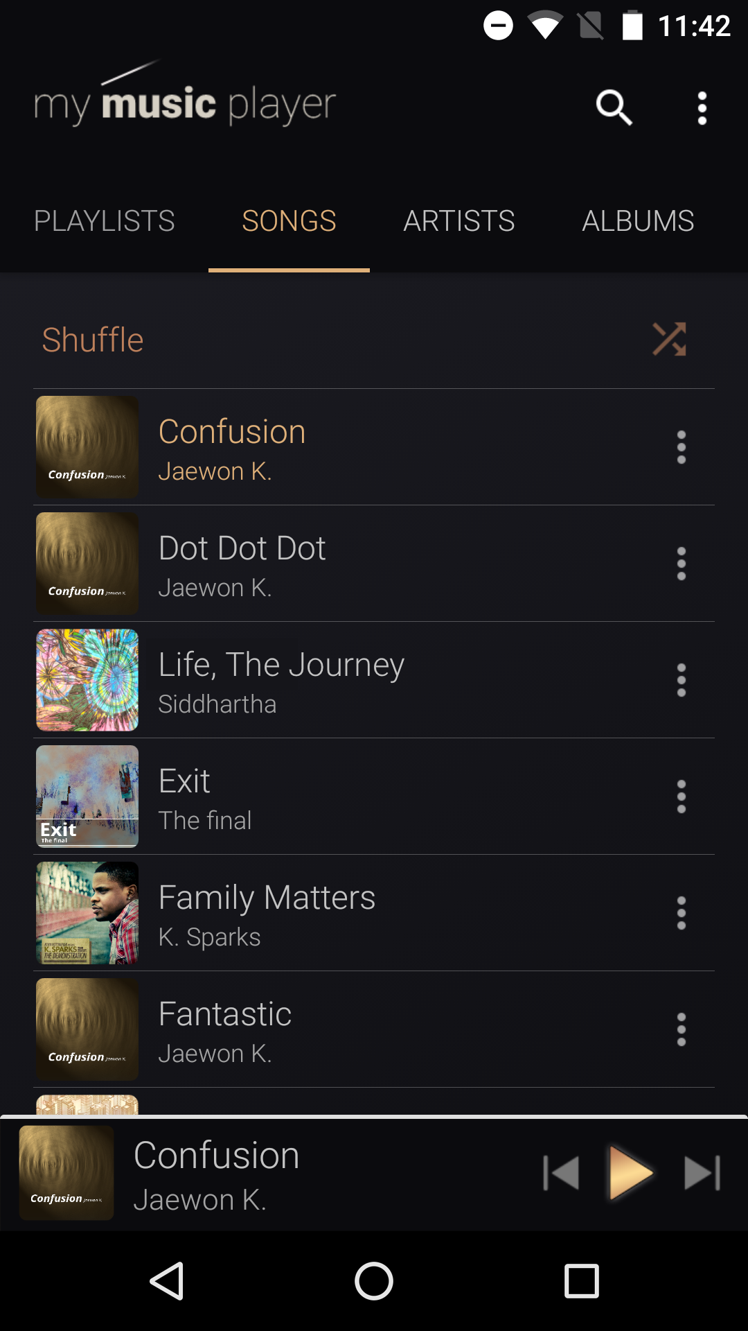 اسکرین شات 1 برنامه My Music Player
