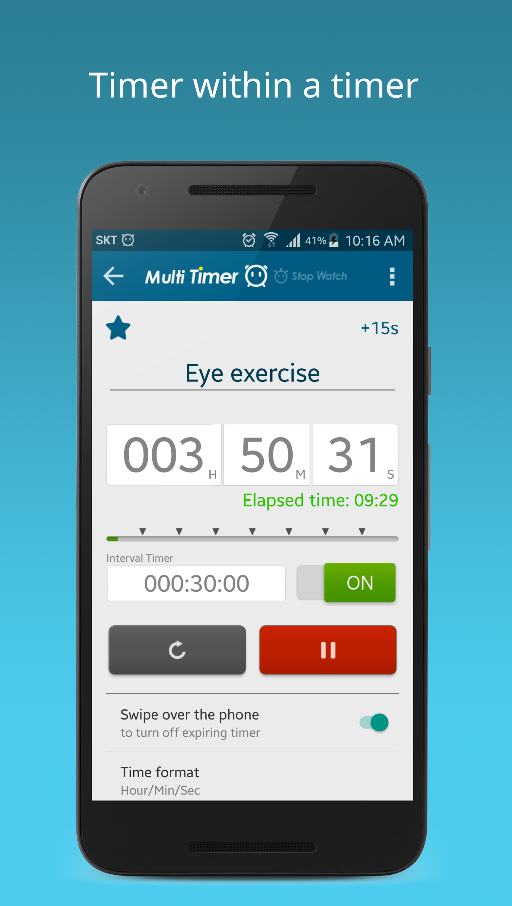 اسکرین شات 3 برنامه Multi Timer StopWatch