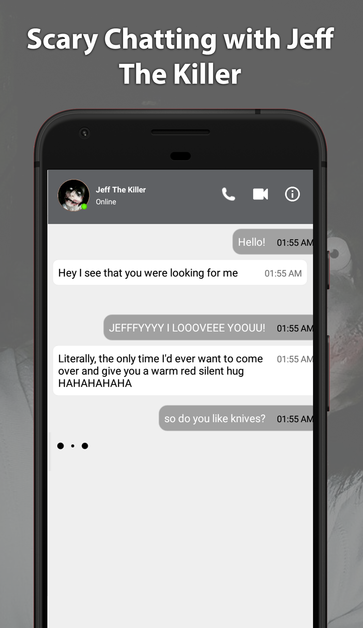 اسکرین شات برنامه Jeff The Killer Video Call 1
