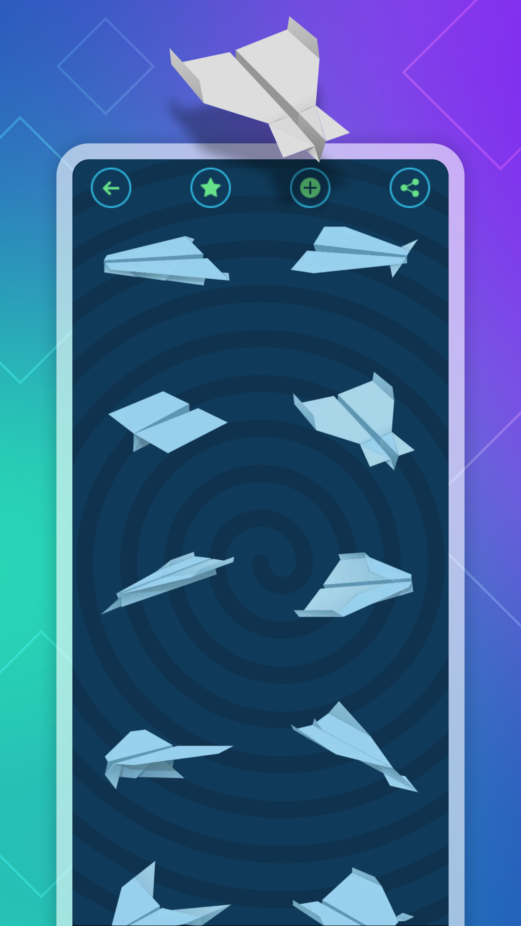اسکرین شات 3 برنامه Origami Flying Paper Airplanes