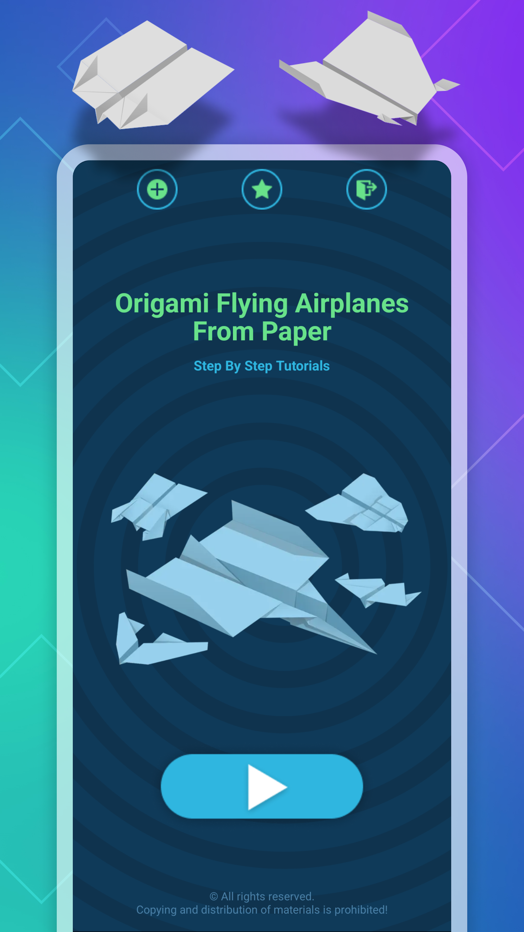 اسکرین شات 2 برنامه Origami Flying Paper Airplanes