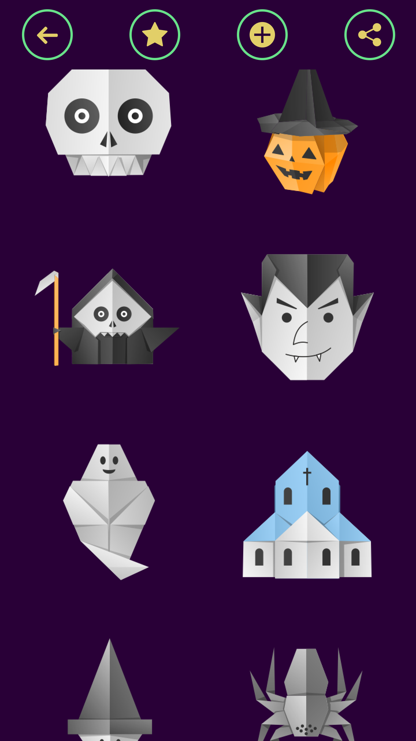 اسکرین شات 4 برنامه Origami Halloween From Paper